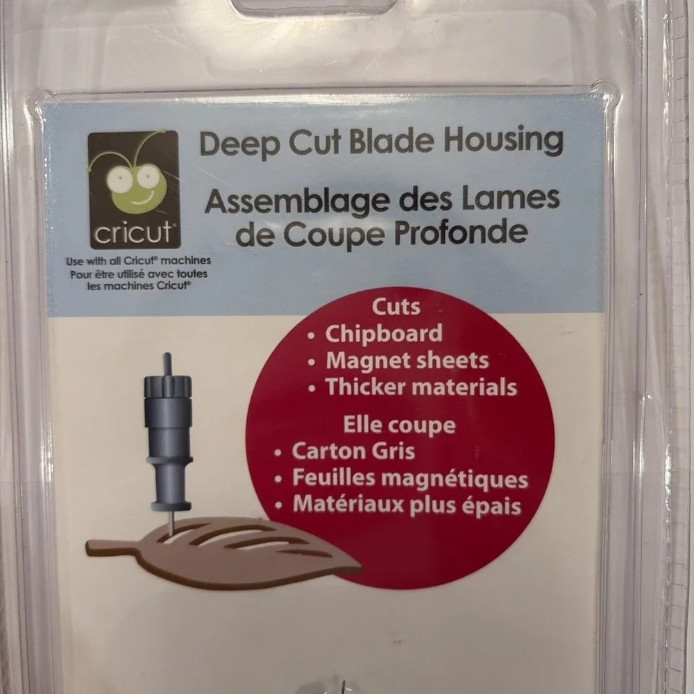 Cricut Deep Cut Blade with Housing‎   New/Sealed 29-0631